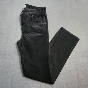 LOFT Women 28/6 Black Mid Rise Modern Straight Corduroy Pants